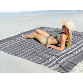 Oversized Turkish Beach Towel Blanket XXL Cotton Sandproof Towels Boho Woven Extra Large Big Sand Free Giant Throw Thick Blankets Huge Quilt XL Picnic Camping Necessities Cloud For Adult Gifts