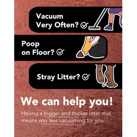 Lukamoo® Cute Cat Litter Mat (32’’X24’’), Extra-Large/XL, for Kitty Litter & Cute Cat Litter Box, Cat Accessories for Indoor Cats, Litter Trapping Mat (Tuxedo)