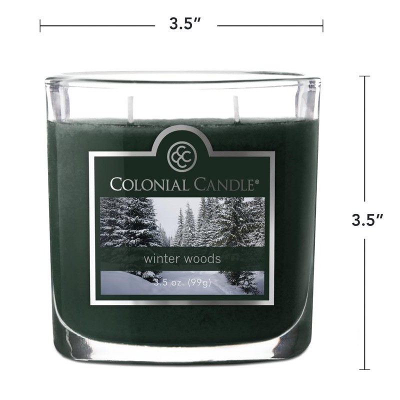 Colonial Candle Winter Woods Scented Jar Candle, 2 Wick, 3.5