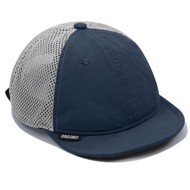 Clakllie Mesh Baseball Cap Nylon Short Brim Cap Summer Breathable Cap for Men and Women Unstructured Snapback Cap Fitted Cap, ASB01-Navy Blue