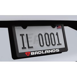 Badlands Bronco Badlands License Plate Frame Premium Black Metal