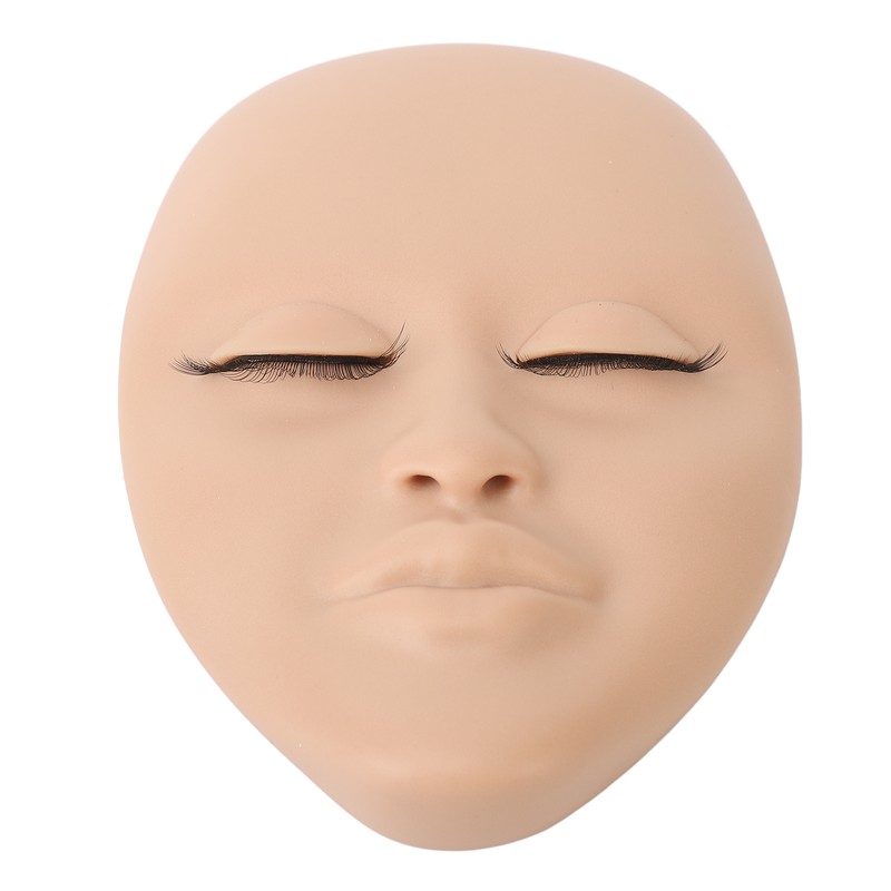 Lash Mannequin Head Reusable Soft Rubber 3D Effects Replaced Eyelids