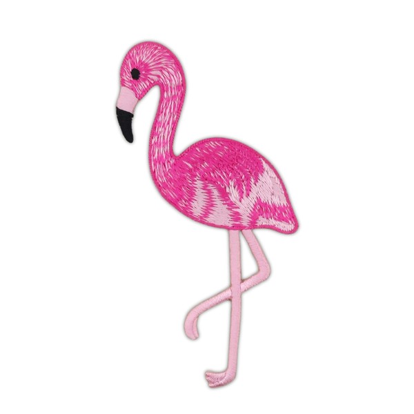 Flamingo Bird Pink Iron-on or Sew On Patch Iron-On Patch