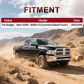 Aluminum Intercooler Pipe Silicone Boots Kit for 2013-2018 Dodge Ram 2500/3500 6.7l Cummins Diesel