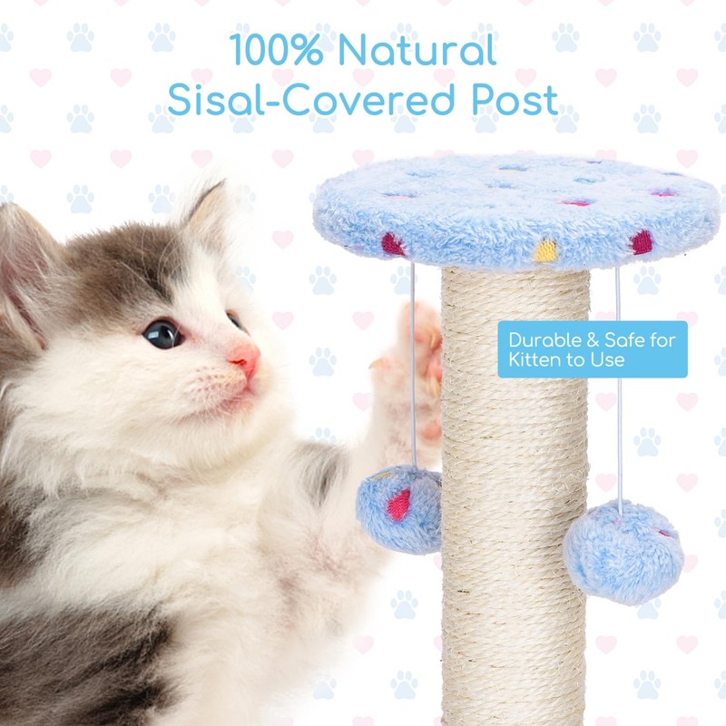 Nobleza Cat Scratching Post Small Cat Activity Center Kitty Climbing