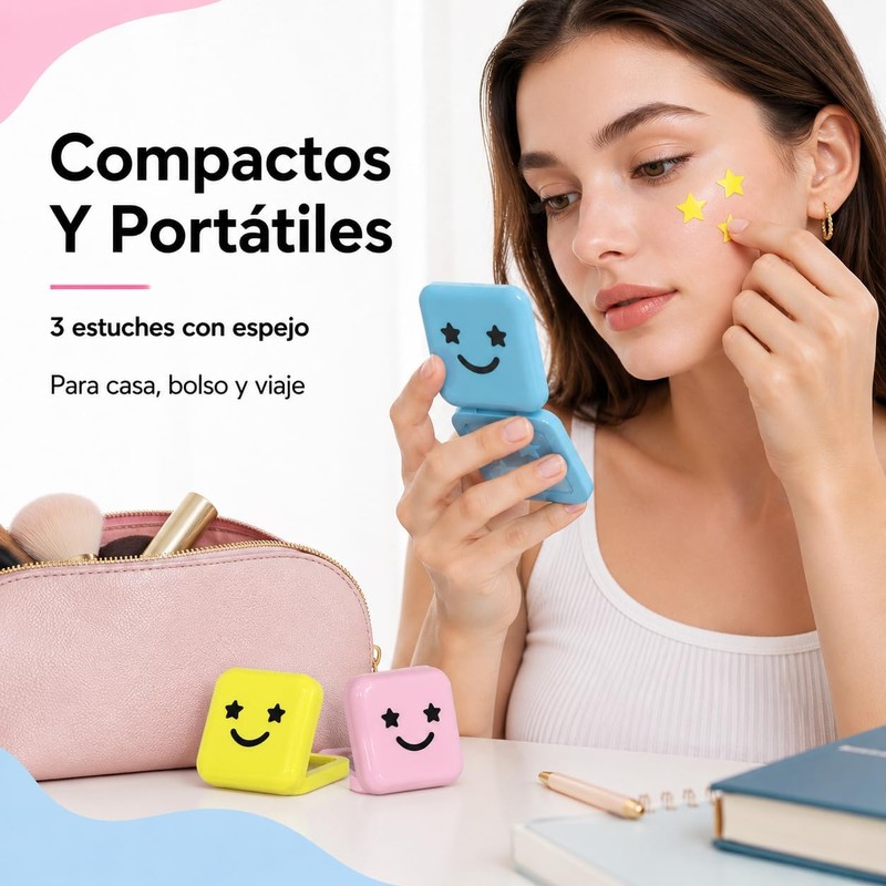 96 Parches para Acne, Parches Hidrocoloides en Forma de Estrella,