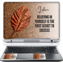 Meffort Inc 17 17.3 Inch Laptop Sticker Premium Vinyl Skin Sticker Cover Art Decal (Included 2 Wrist pad) - Famous Quotes A