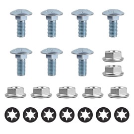 CHENACC Gas Tank Skid Plate Bolts Compatible with Jeep Wrangler TJ 97-06 Grade 8 Bolts & Flange Nuts & Push nut Bolt Retainers