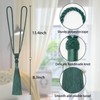 NICEEC 2 Pack Long Tassel Curtain Tiebacks Handmade Braided Rope