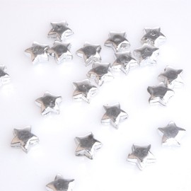 100 Decorative Stars - Scatter Stars - Stars - Table Decoration - Christmas (Silver - S101)