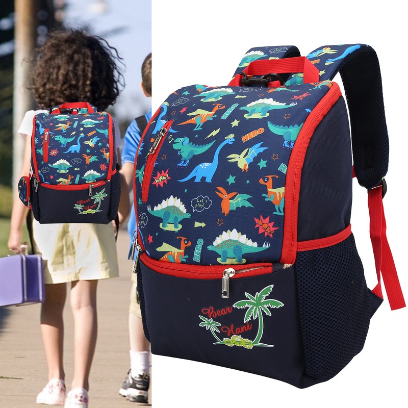 Children Cartoon Dinosaur Pattern Backpack Kid Cute Travel Portable Schoolbag