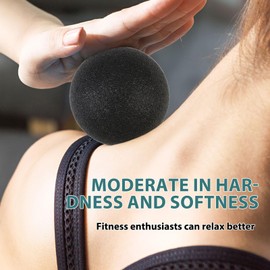 Faszienball, Schwarz 10cm Fußmassageball für Schmerzlinderung und Entspannung Faszientraining Black Massageball für Füße und Körper für Zuhause und Büro Fußreflexzonen Massage