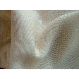 DCF Plain Cream Natural Muslin 100% Cotton Fabric 137cm Wide per metre