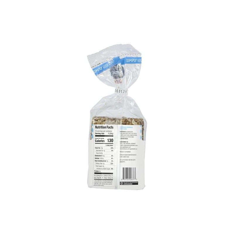 Sigdal Bakeri Simply Good Norwegian Crispbread | Good Source of