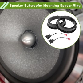 X AUTOHAUX Speaker Spacer Ring Tweeter Speaker Spacer Adapter for VW New Beetle 9C 1997-2010 Waterproof Black for 6.5" ABS 2 Set