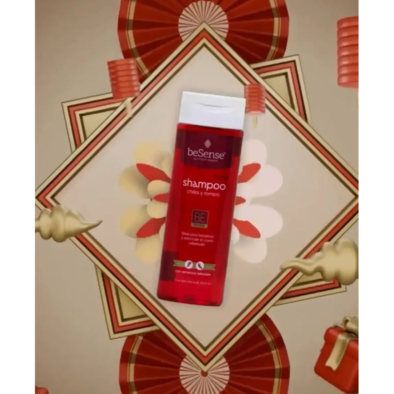 Be Sense Shampoo Chile Y Romero 400ml Pack 2 Piezas
