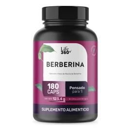 Berberina Life 360 1000 Mg 180 Cp Extracto Berberina Hcl Sin Sabor