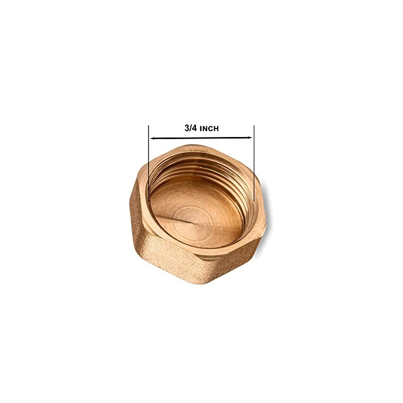 Brass Pipe Cap Lid 3/4" Female Brass Pipe Cap NPT