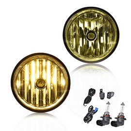 ALLGOOD Fog Lights w/Bulbs, Compatible with Toyota Tacoma 2005-2011/Sequoia 2008-2015/Tundra 2007-2013/Solara 2004-2006, Yellow Lens, 1Pair