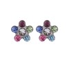Tiny Tips Stud Earrings Tiffany Setting Hypoallergenic (stainless daisy rainbow)