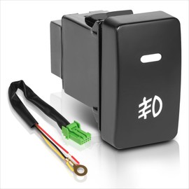 Front Dash Mount Fog Light Lamp Switch w/Wiring Harness Compatible with 03-07 Honda Accord