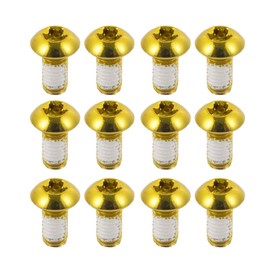 EASTERN POWER 12 Pcs Bicycle Disc Brake Bolts MTB Rotor Bolts 6-Bolt M5x10mm Brake Bolts Mountain Bike Blue/Gold/Green/Orange/Black/Red
