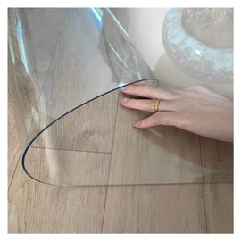 KUAIE Transparent Floor Mat PVC Chair Mat Waterproof Crack-Resistant for Home Office Carpet Floor Protection, 63 Sizes (Color : 2.0mm, Size : 80X135cm)