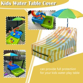 Kids Water Table Cover for Step2 Waterpark Wonders Two-Tier Water Table,Toddler Water Play Table Covers for Water Table for Toddlers 1.5+ Years Old,Waterproof Dust Proof Water Table Accessories Cover