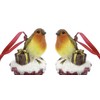 Pack of 2-9CM Hanging Robin Christmas Tree Decoration - Postbox