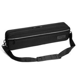Omebaige Professional Flute Bag With Flute Case Cover - Hard Shell Flute Case Hard Shell, Wear-resistant 1200d Oxford Cloth, Exterior Pocket - Ideal For B/C-Foot Flute