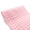 Pink Gingham Plaid DBP Fabric - Double Brushed Polyester 4