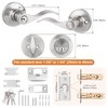 Probrico Entrance Door Lever Deadbolt Sets 3 Set Satin Nickel