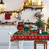 70PCS Christmas Party Tableware Set,Red Green Christmas Disposable Plates Napkins