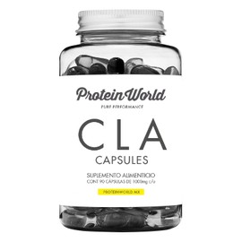 Protein World - Cpsulas CLA, 90 Cpsulas Softgel  cido Linoleico ConjugadoOrigen natural  Derivado de Aceite de Crtamo                                 