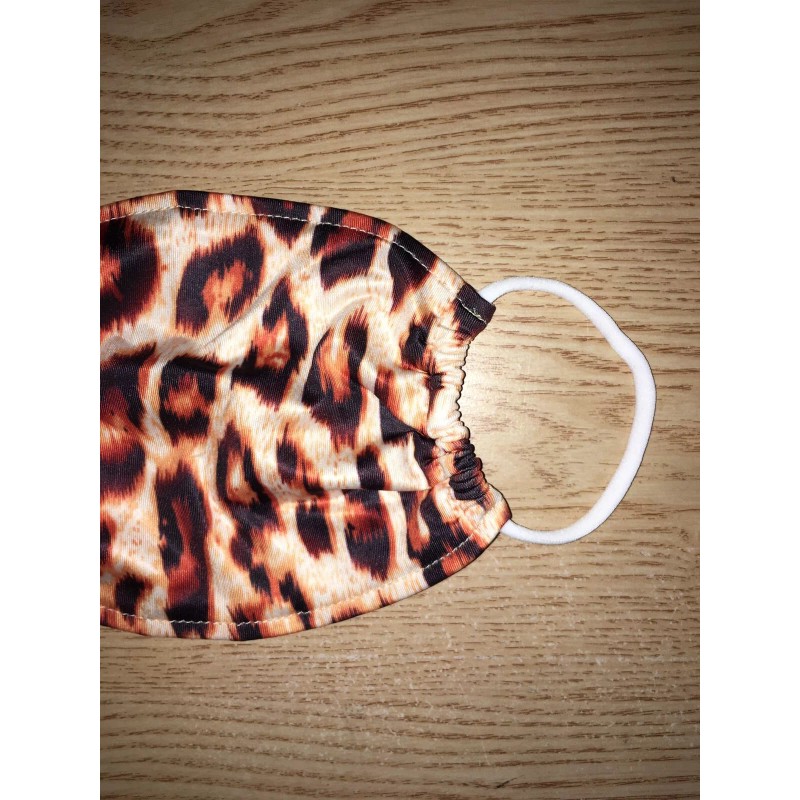 New Brown Black Beige Animal Print Face Mask