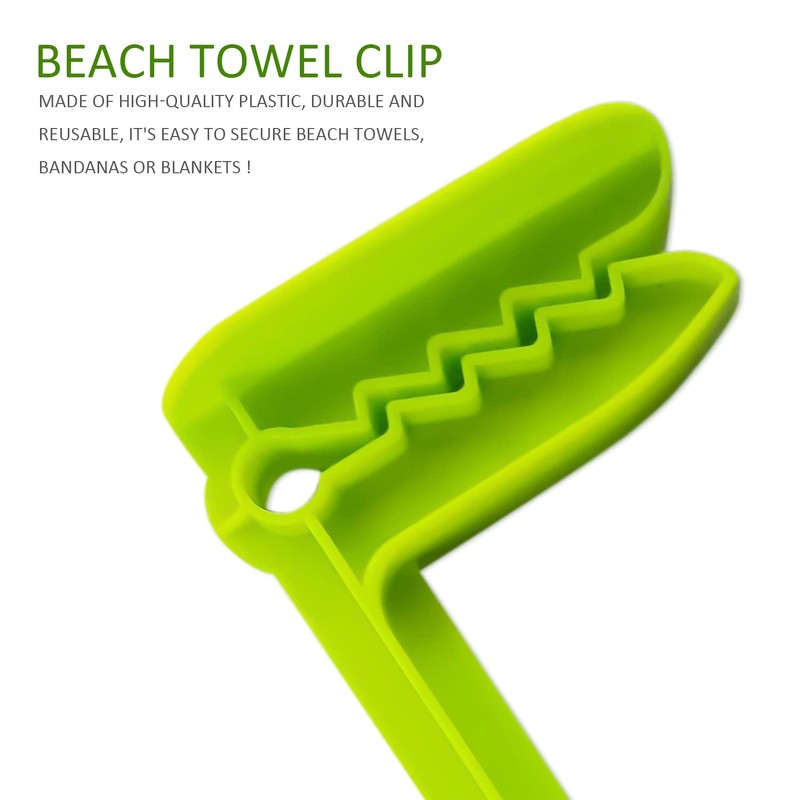 BEIIEB 7 Pack Towel Clips with 1 Organizer Bag, Beach