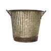 Headwind 8" Washboard Planter w/Handle-Aged Mocha