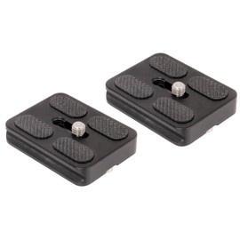 IVATION Set of 2 Replacement Quick Release Plates for The MeFoto A1350Q1W Roadtrip Travel Tripod Kit (White)