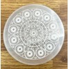 crystalmiracle Beautiful Selenite Reiki Round Plate Healing Wellness Meditation Handcrafted