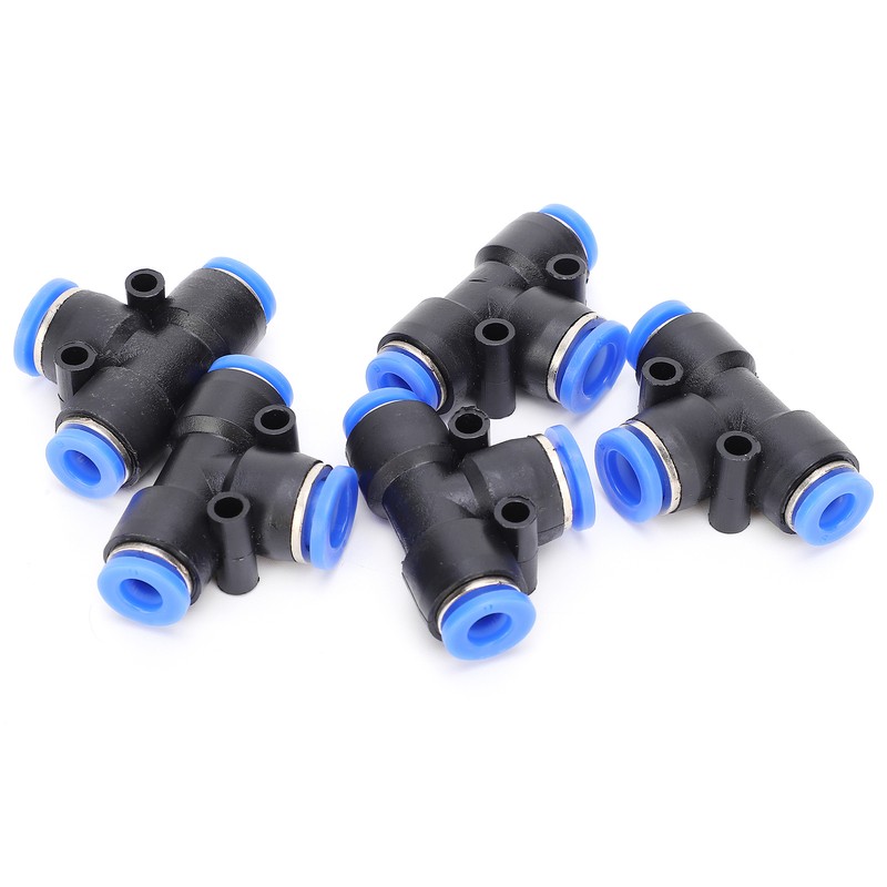50Pcs 3‑Way Pneumatic Connector Quick PU Tube Hose Push in