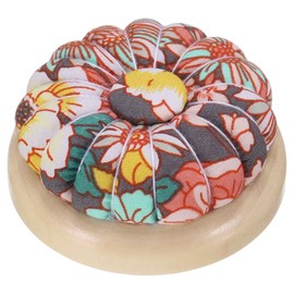 sourcing map Pin Cushions Sewing Cute Needle Japanese Style Cushion Needle Holder Pincushions Magnetic Top Wooden Base for Sewing Quilting Needlework DIY Crafts, Flower