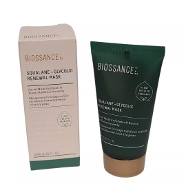 Biossance Squalane + Glycolic Renewal Face Mask 30ml  1 fl.oz. Travel size new
