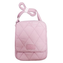 Vera Bradley Cotton Mini Hipster Crossbody Purse with RFID Protection (Light Dusky Plum, One Size)