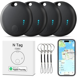 Tracker Tag 4 Packs Bluetooth Tracker, Smart Tag Locator Tracking Device, Keys Finder and Item Locator,Air Tracker Item Finders with Find My(iOS Only) Track Your Keys,Wallet,Luggage,Pets and Bag