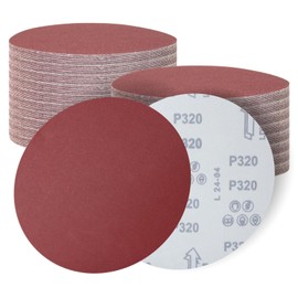 Senmai Tools 180mm Sanding Discs，320 Grits Hook and Loop Sandpaper Sheet for Random Orbital Sander，7 Inch Sanding Disc for Wall Ceiling Sander（30 Pcs）