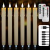SUNGEGE Rechargeable Flameless Taper Candles – 6-Pack, 9.9-Inch, Ivory Plastic,