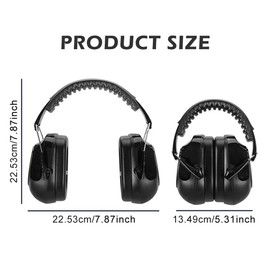 Pixaro 2pcs Ear Defenders Adults, Professional Shooting Ear Protective, Hearing Protective Earmuffs, Ear Defenders Suitable for Sleeping, Autism, Shooting, Construction or Mowing