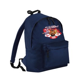 SMARTYPANTS Ready for Freddy? Navy Backpack Bag - Survival Horror Hostile Video Game Character Inspired Gamer Five Nights Fazbear's Pizza School Rucksack Back to School (Plain)