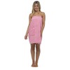 Ladies Towel/Towelling Wrap For Gym Pink or White S/M, M/L