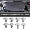1 Pack 8 Pcs Lower Engine Cover Pin Screws, Splash